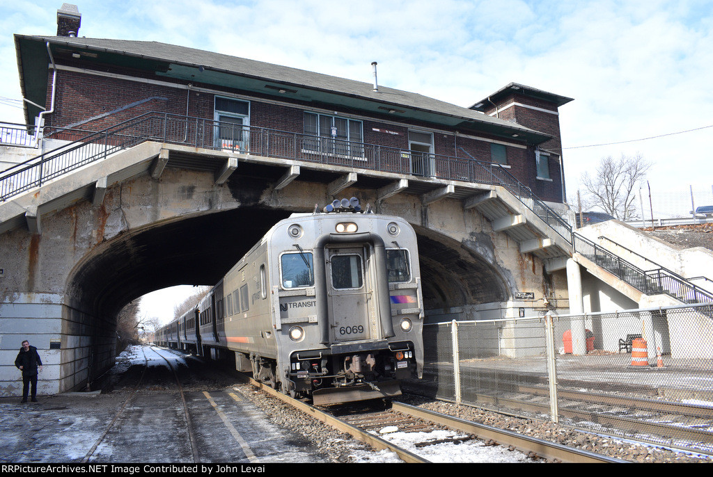 NJT Train # 1714 arriving with Comet V Cab Car # 6069 doing the honors 